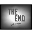 End cinema concept vector image