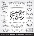 Easter calligraphy set vector image