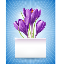 Card with spring flowers Card with spring flowers vector image