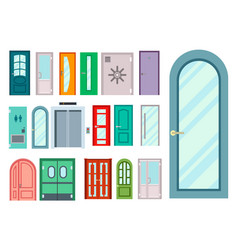 Doors isolated entrance vector image