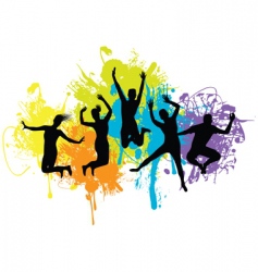 Jumping vector image
