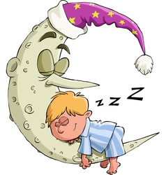Boy sleeps vector image