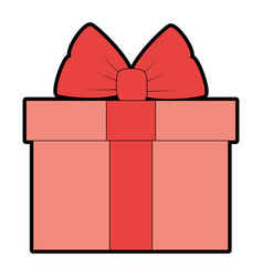 cute gift box vector image