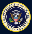US Presidential Seal Color vector image