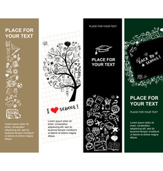 School banners vector image
