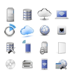IT web hosting icons vector image