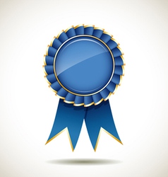 Blue and gold ribbons award Blue and gold ribbons award vector image