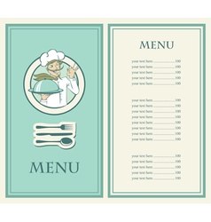 Chef menu Chef menu vector image