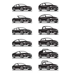 Cars and off road vehicles vector image
