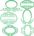 Frames with leaves and ornaments vector image