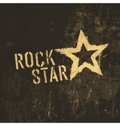 Rock star grunge icon vector image