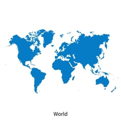 Detailed map of World vector image