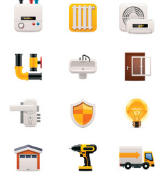 Part two of House renovation icon set vector image