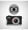 Retro camera photographic vector image