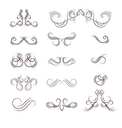 A collection of decorative monograms and a A collection of decorative monograms and a vector image