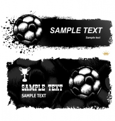 Soccer ball on grunge background vector image