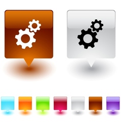 Tools square button vector image