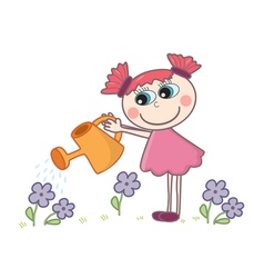 Cartoon girl vector image