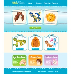 Kid template vector image