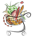 Shopping cart vector image
