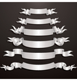 Isolated metallic ribbons set vector image