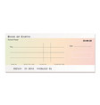 Bank cheque vector image