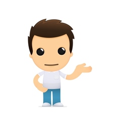 Funny cartoon casual man vector image