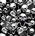 Seamless skull background vector image
