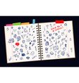 Sketches on page vector image
