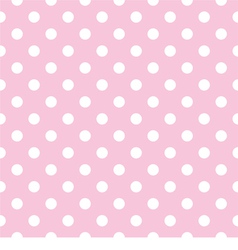 Seamless pattern polka dots on pink background vector image