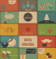 Collection of retro Holidays cards vector image