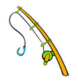 Fishing rod icon icon cartoon vector image