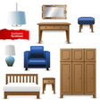 Bedroom furniture vector image