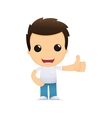 Funny cartoon casual man vector image