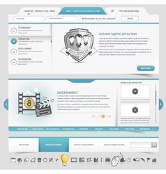 Web site template navigation elements vector image
