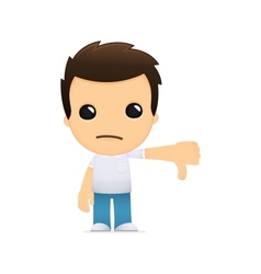Funny cartoon casual man vector image