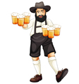 Man Celebrating Oktoberfest vector image