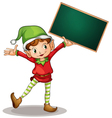 Character Holding Blackboard vector image