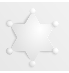 Stylized sheriff star on a white background vector image