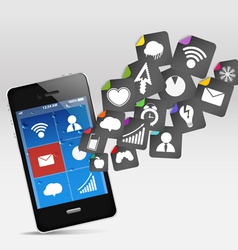 Smartphone App icons vector image