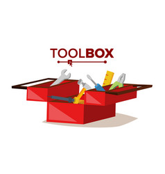 Toolbox with tools Royalty Free Vector Image - VectorStock