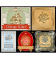 Vintage label set vector image