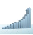 Progress growth bar chart vector image