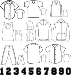 Sports wear template vector image