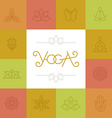 Linear yoga logo vector image