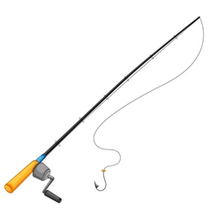 Fishing rod vector image