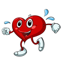Active Cartoon Heart vector image