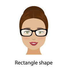 Spectacle frames and round face Royalty Free Vector Image