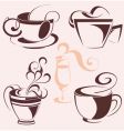 Set of coffee cups vector image