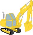 Excavator vector image